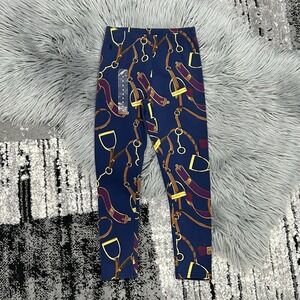 POLO Ralph Lauren Girls Equestrian Printed Leggings Size 6 NWT